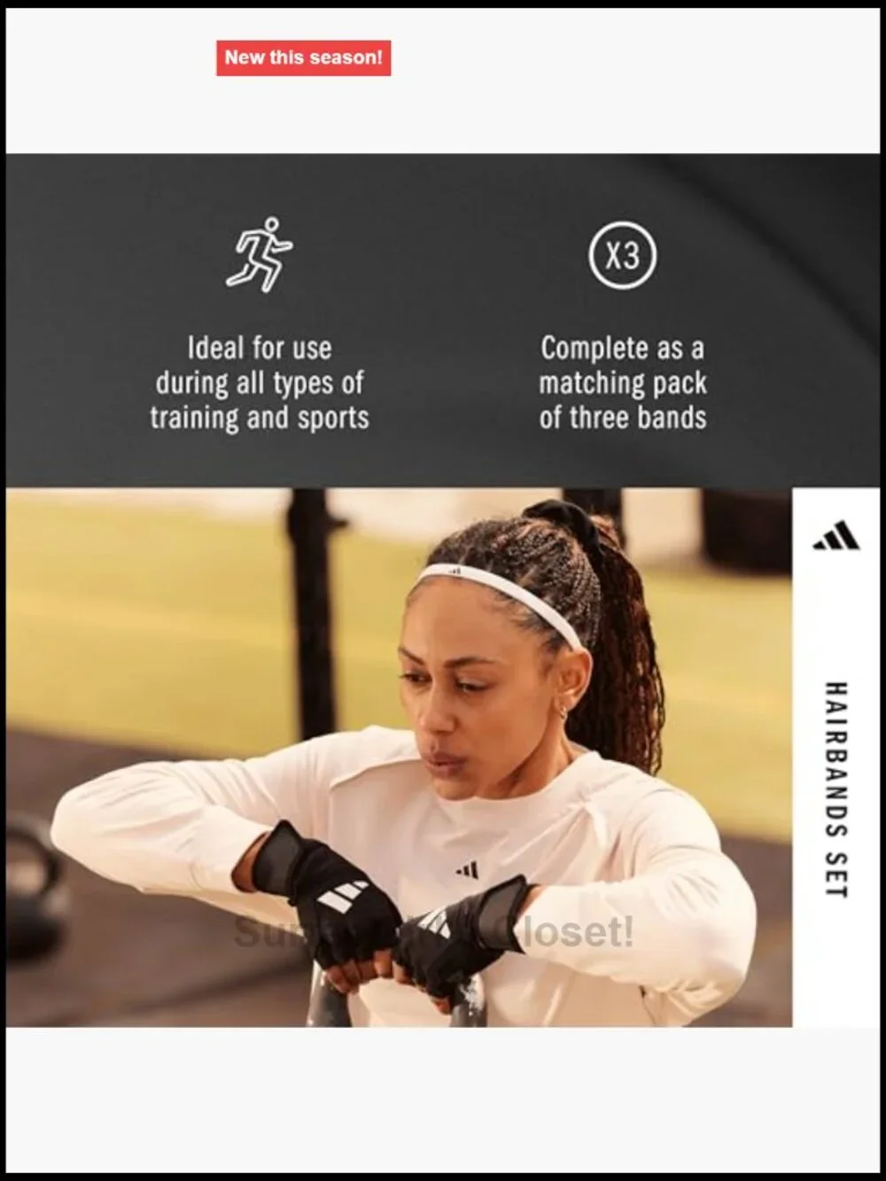 Lycra Sport Hairband Set - 3 Pack
